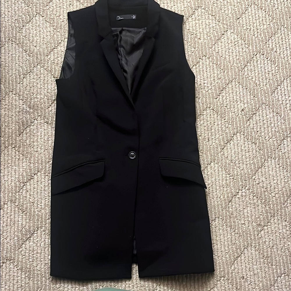 Black Sleeveless Women's Coat, vest, size small